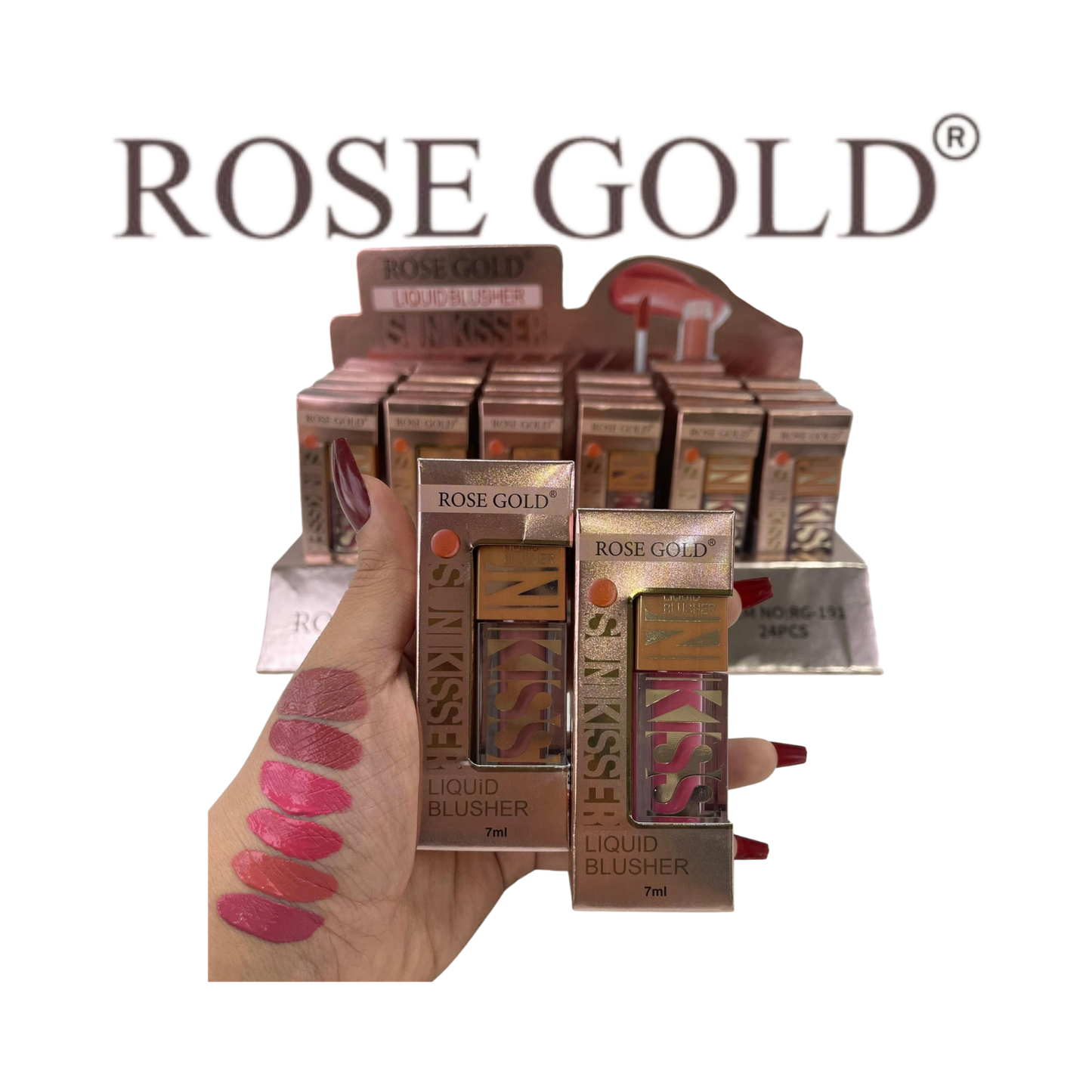 روز جولد بلاشر سائل صن كيس – 7 مل بألوان متعددة