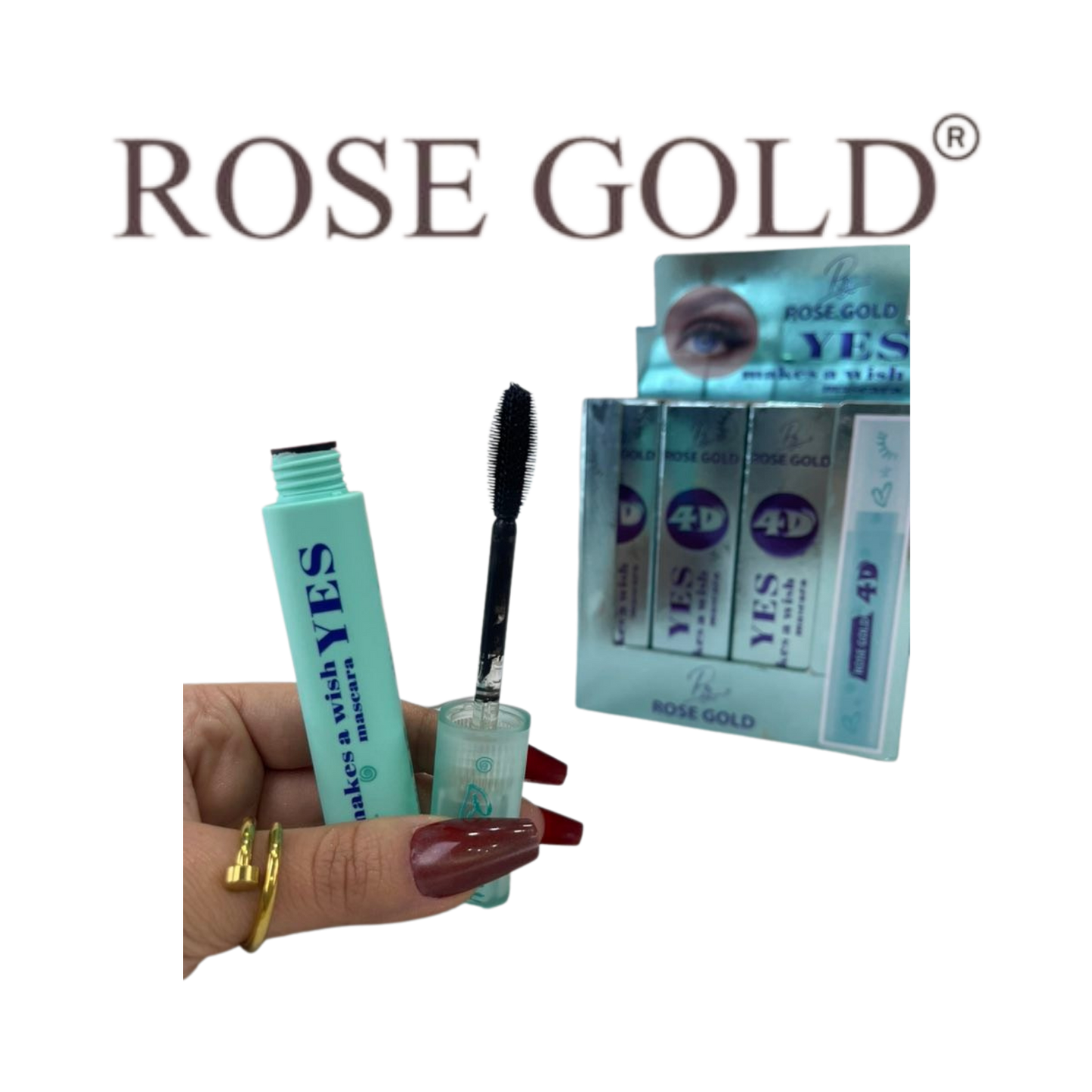 روز جولد ماسكارا YES 4D – تأثير تطويل وتكثيف بلمسة عصرية