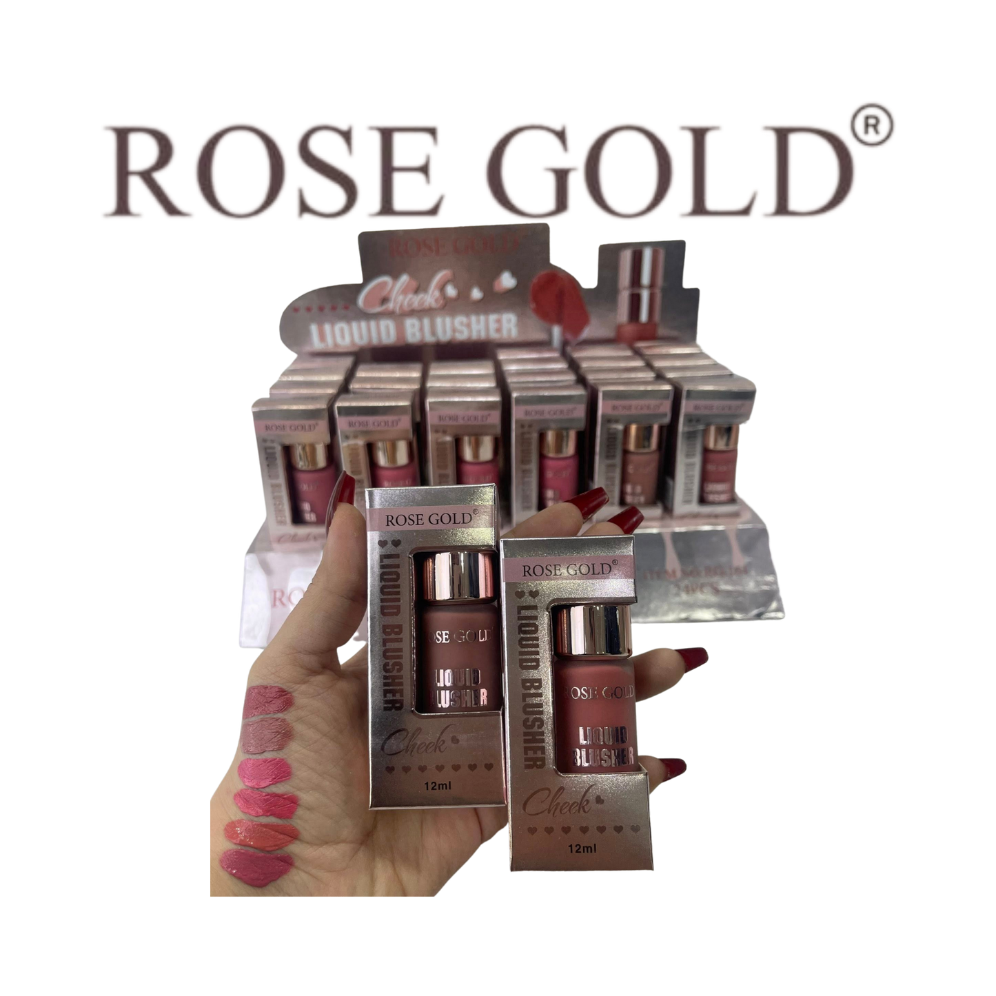 روز جولد بلاشر سائل LIQUID BLUSHER – تغطية طبيعية بتركيبة خفيفة (12ml)