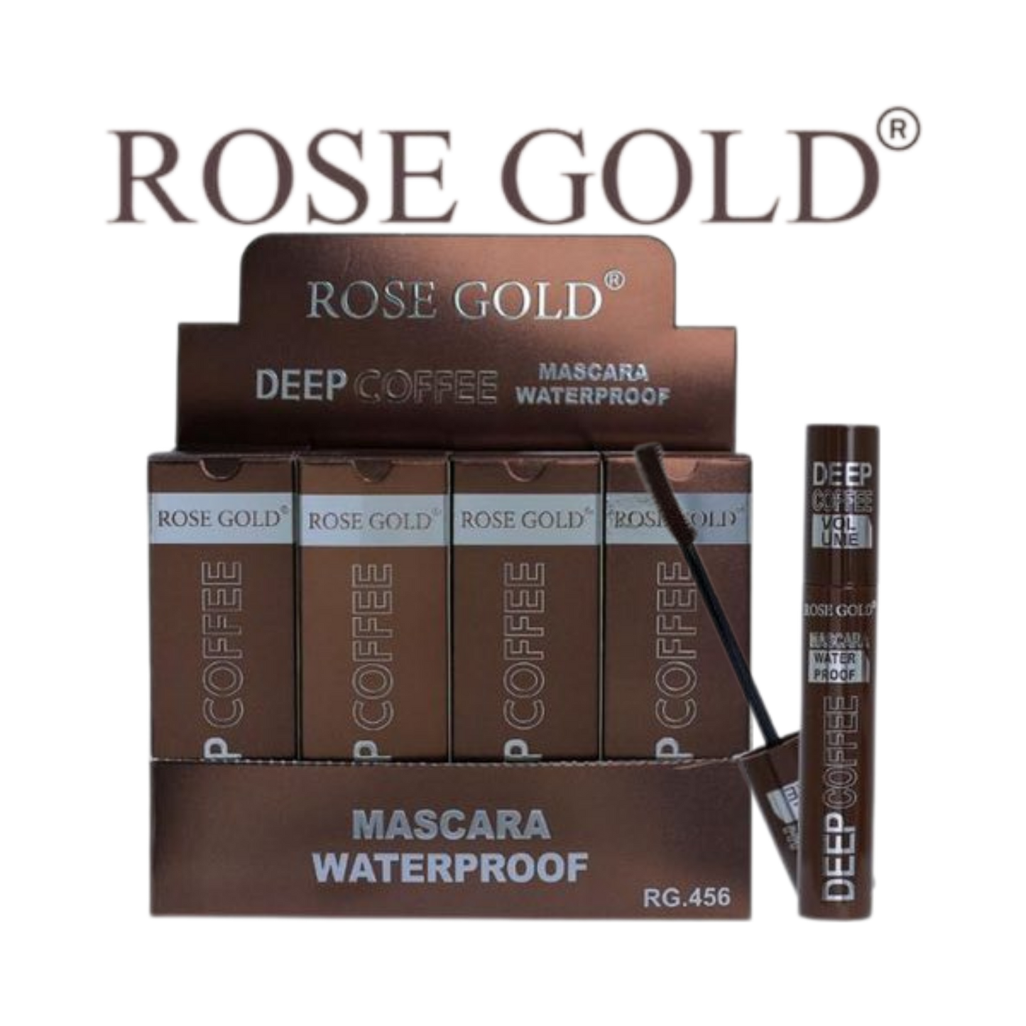 روز جولد ماسكارا DEEP COFFEE – كثافة طبيعية بلون بني مقاوم للماء (RG-456)