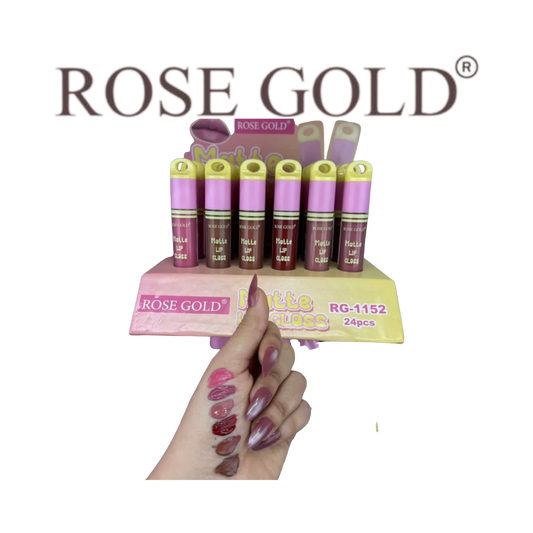 روز جولد MATTE LIP GLOSS – ملمع شفاه مطفي بـ 6 ألوان ساحرة (RG-1152)