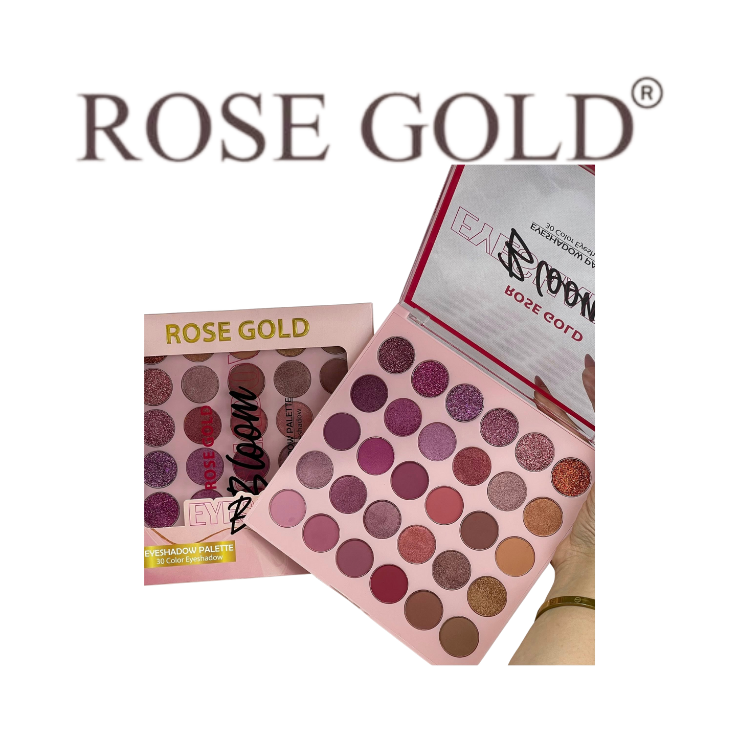 روز جولد باليت BLOOM – 30 لون ظلال عيون مطفي ولمّاع لإطلالات متنوعة