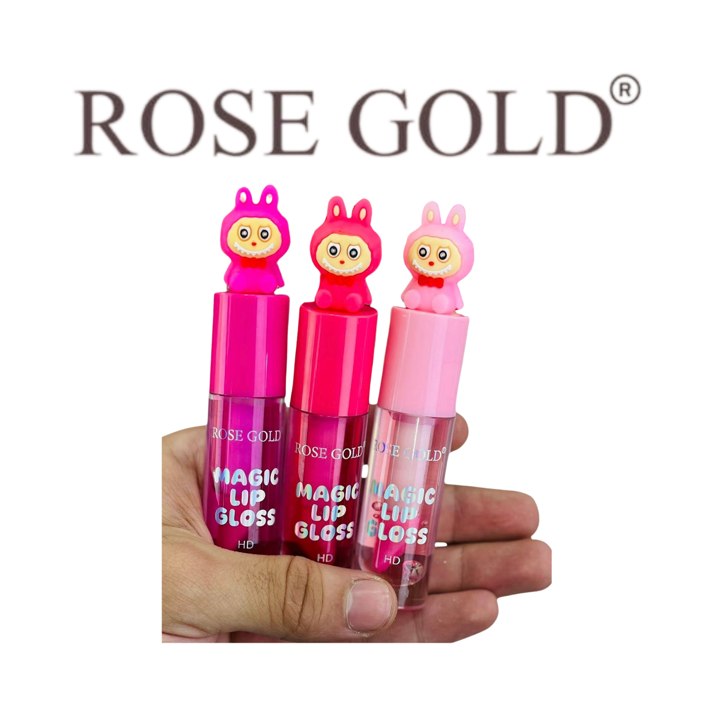 روز جولد MAGIC HD LIP GLOSS – ملمع شفاه بتصميم شخصيات مرحة وألوان جذابة