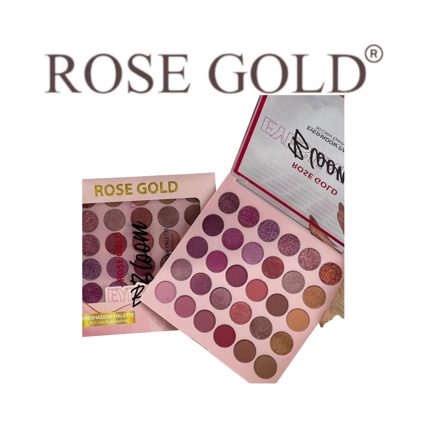 روز جولد باليت BLOOM – 30 لون ظلال عيون مطفي ولمّاع لإطلالات متنوعة