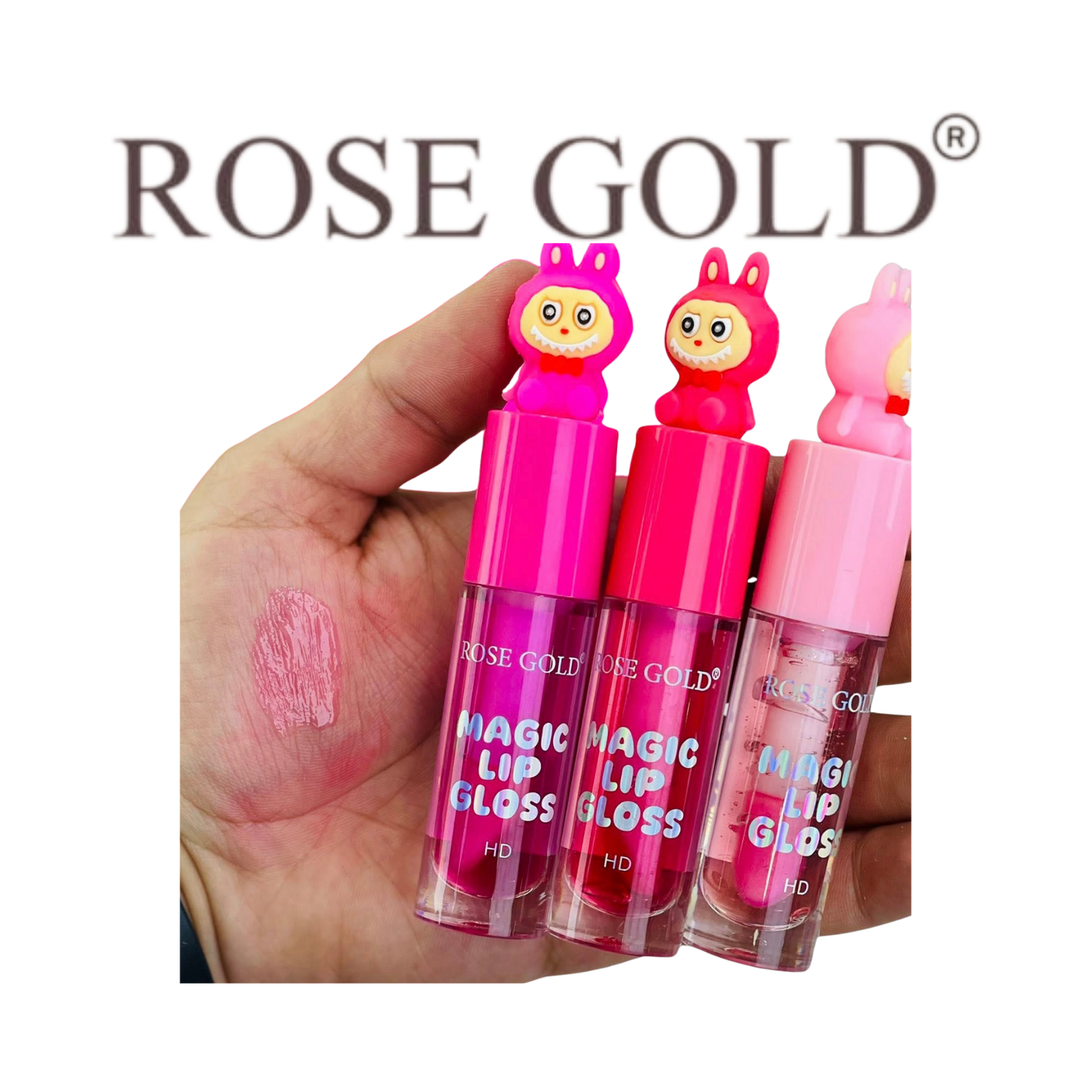 روز جولد MAGIC HD LIP GLOSS – ملمع شفاه بتصميم شخصيات مرحة وألوان جذابة