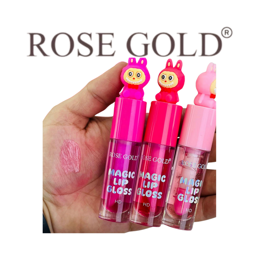 روز جولد MAGIC HD LIP GLOSS – ملمع شفاه بتصميم شخصيات مرحة وألوان جذابة
