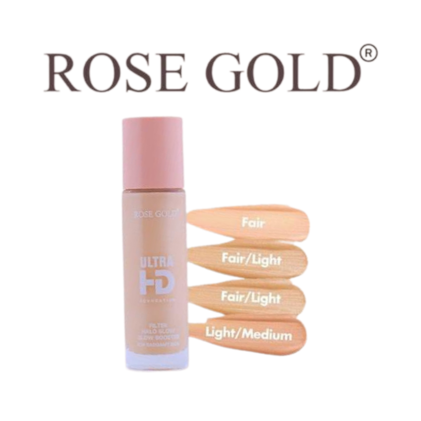 روز جولد ULTRA HD FOUNDATION – فاونديشن سائل بتأثير فلتر متوهج ودرجات متعددة (RG-462)