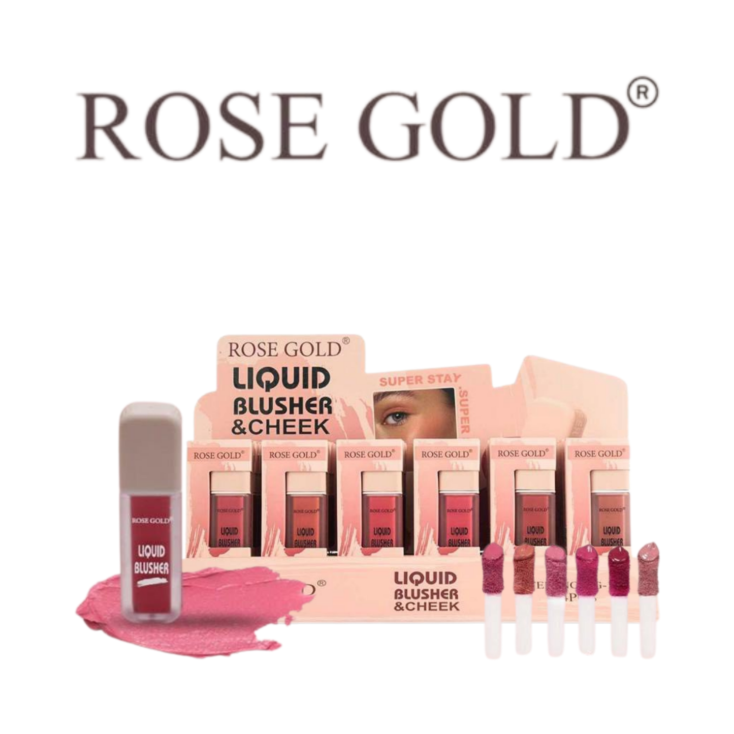 روز جولد LIQUID BLUSHER & CHEEK – بلاشر سائل مرطب بـ 6 درجات وثبات طويل (RG-162)