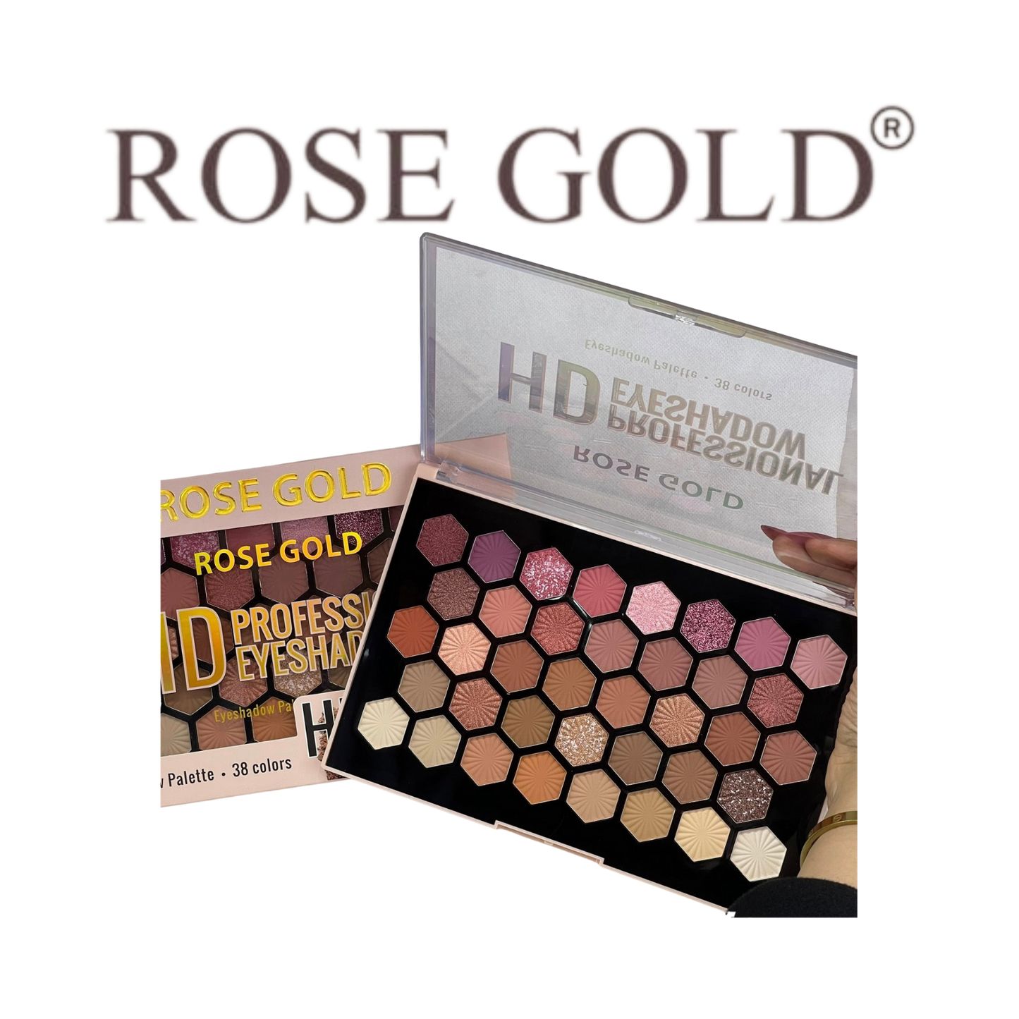 روز جولد HD PROFESSIONAL EYESHADOW – باليت احترافي بـ 38 لون لإطلالات متعددة (RG-403)