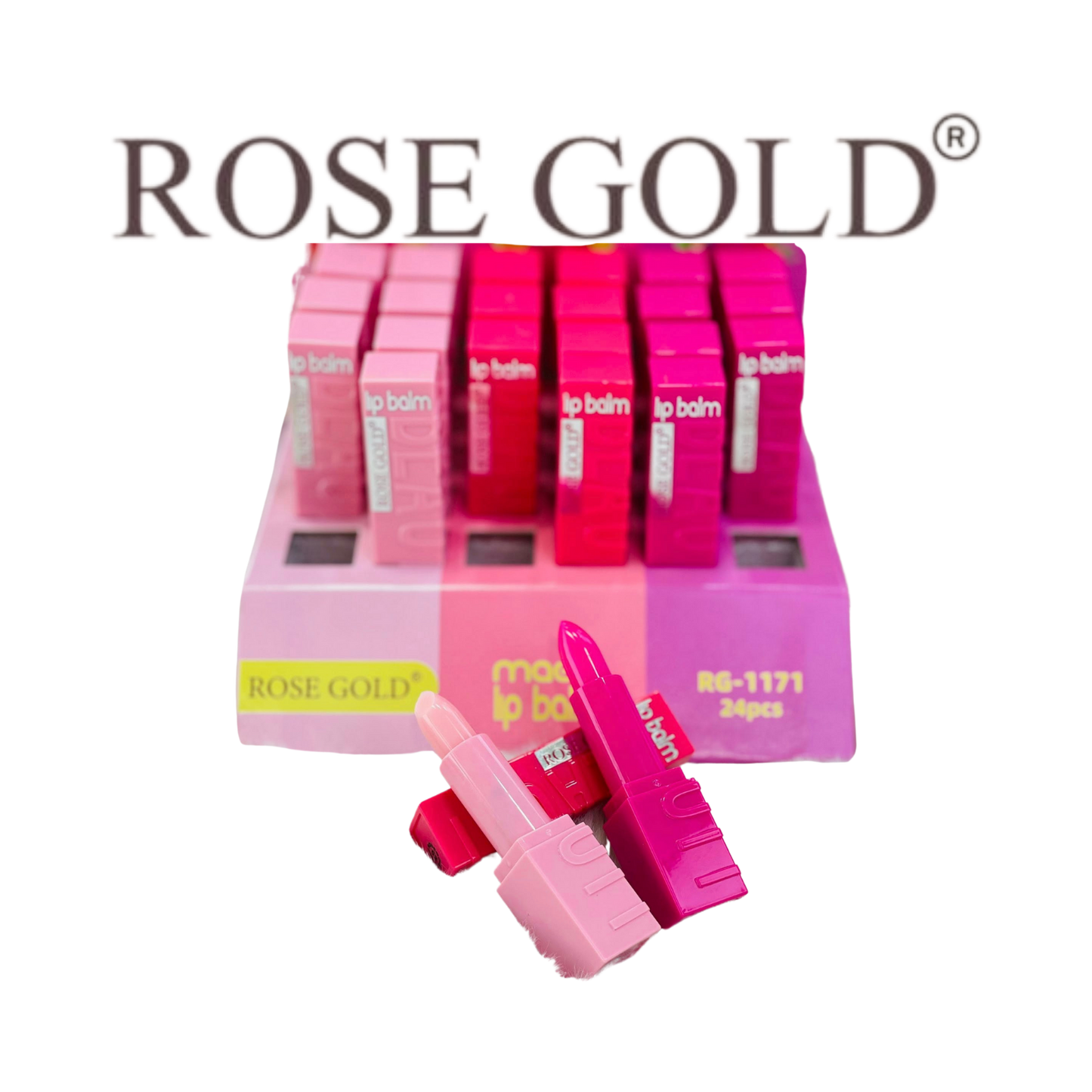 مرطب شفاه "روز جولد" – موديل RG-1171 (عدد 24 قطعة)